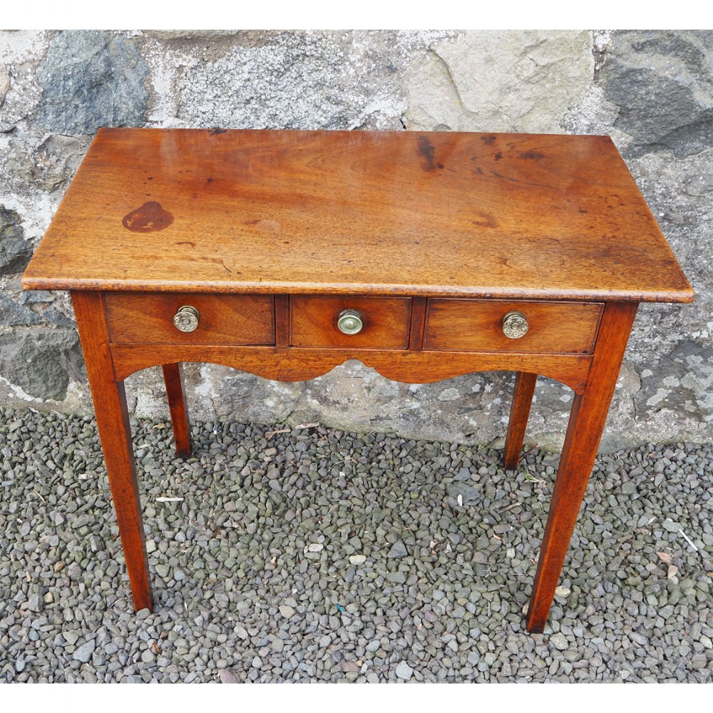 SMALL GEORGIAN SOLID WALNUT LOWBOY 