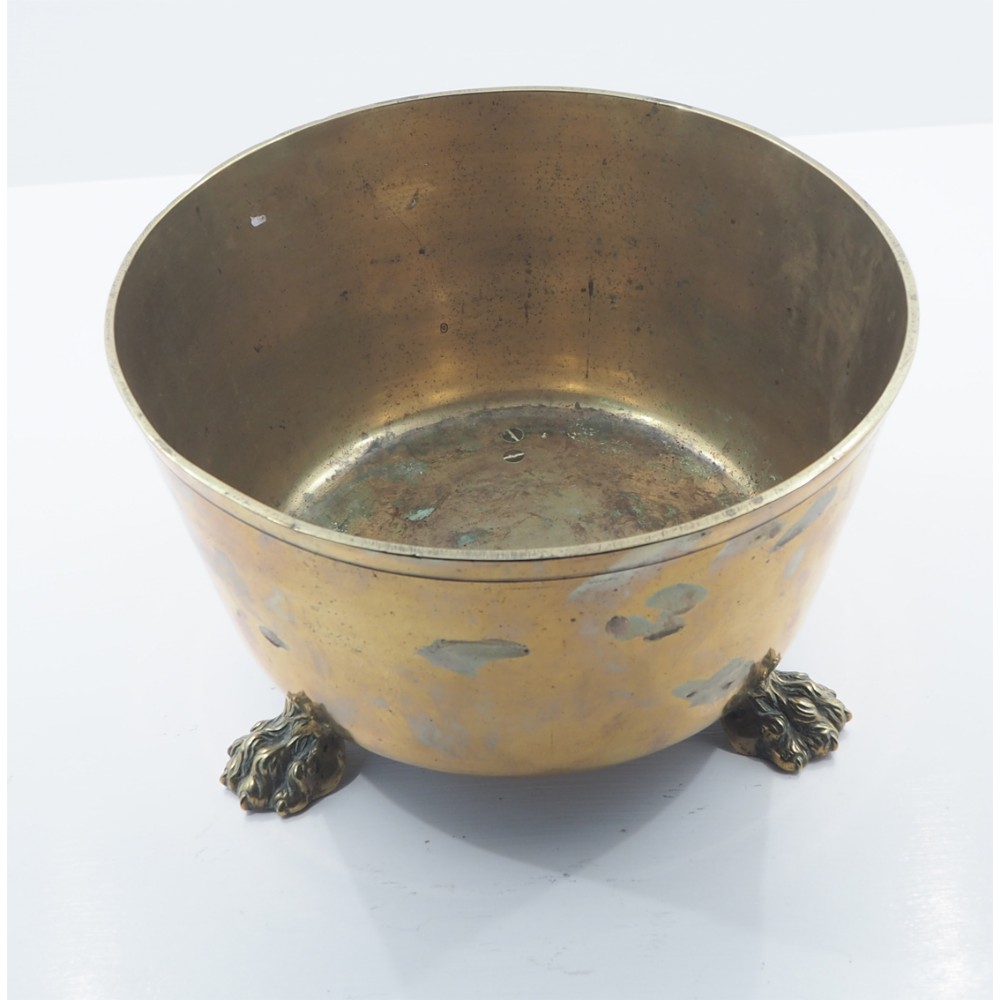 HEAVY GEORGIAN CAST BRASS BOWL
