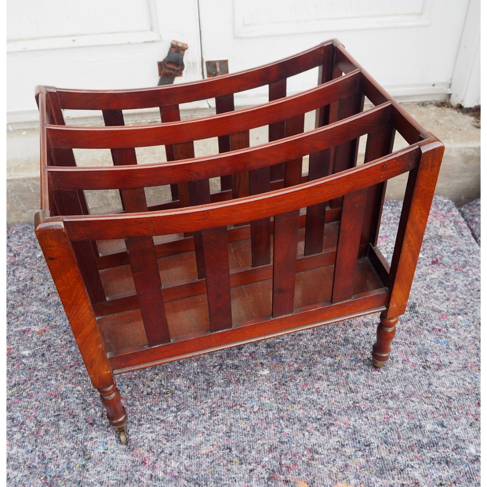 SIMPLE GEORGIAN MAHOGANY CANTERBURY