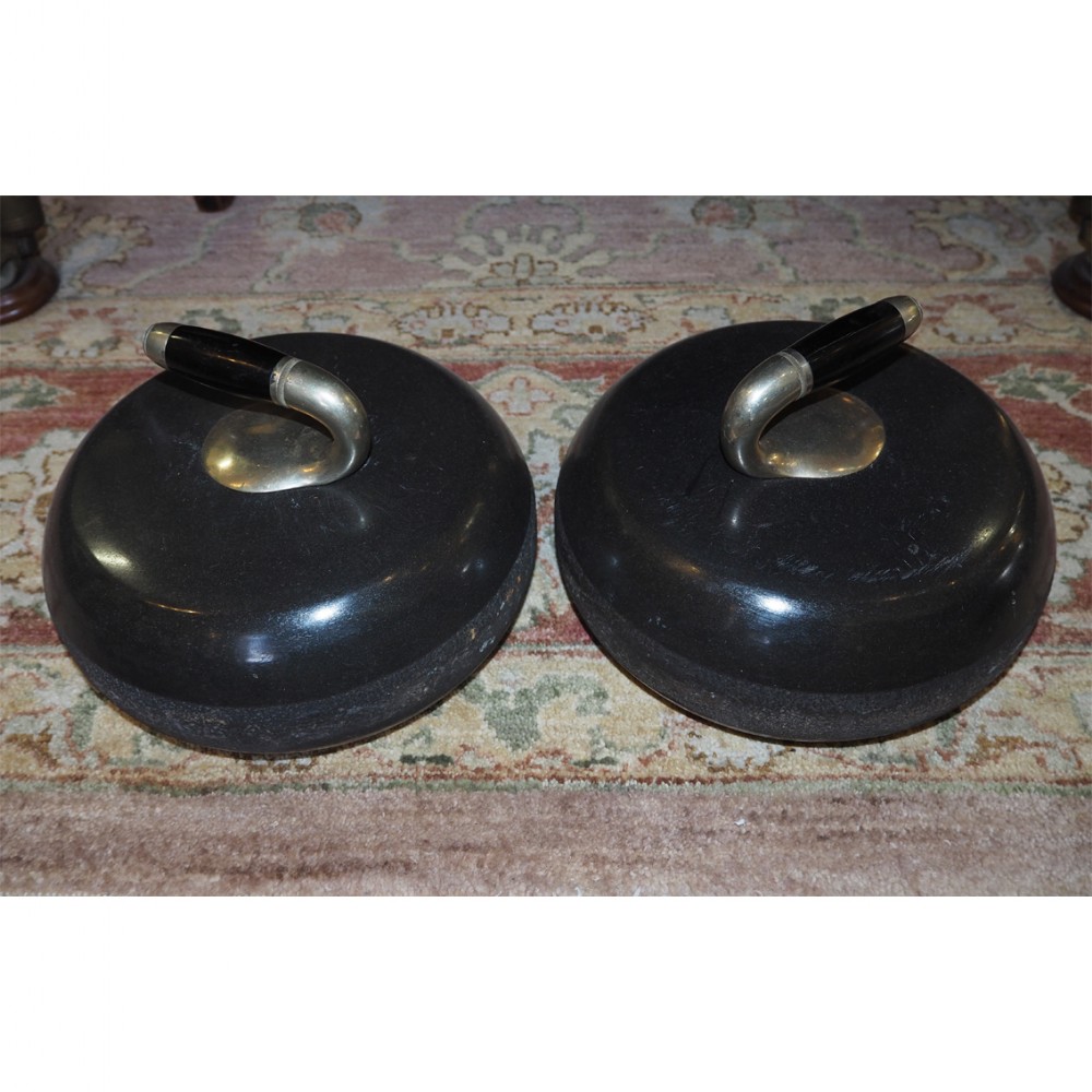 Superb Pair of Scottish Granite Curling Stone