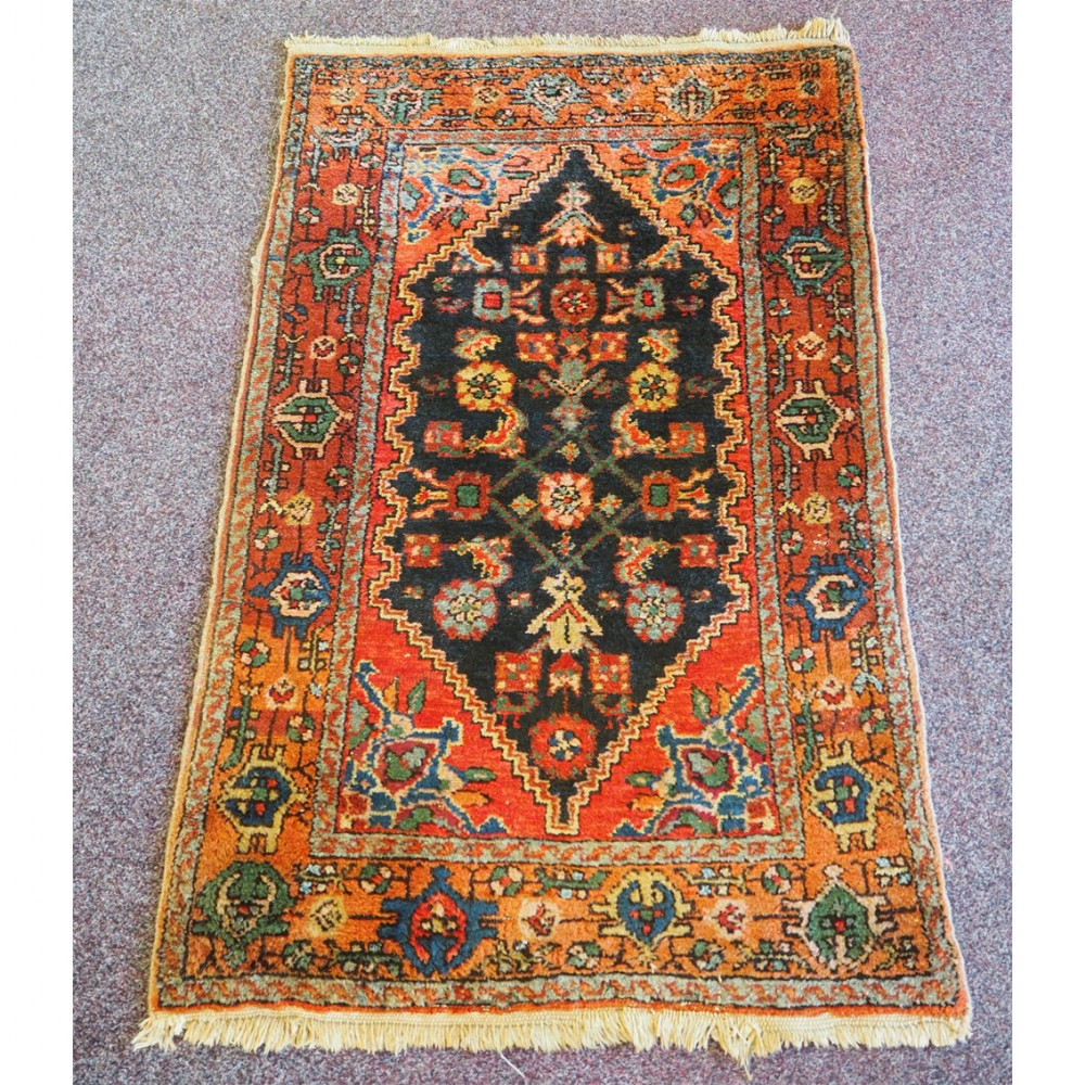 Small Vintage Persian Hamadan Rug