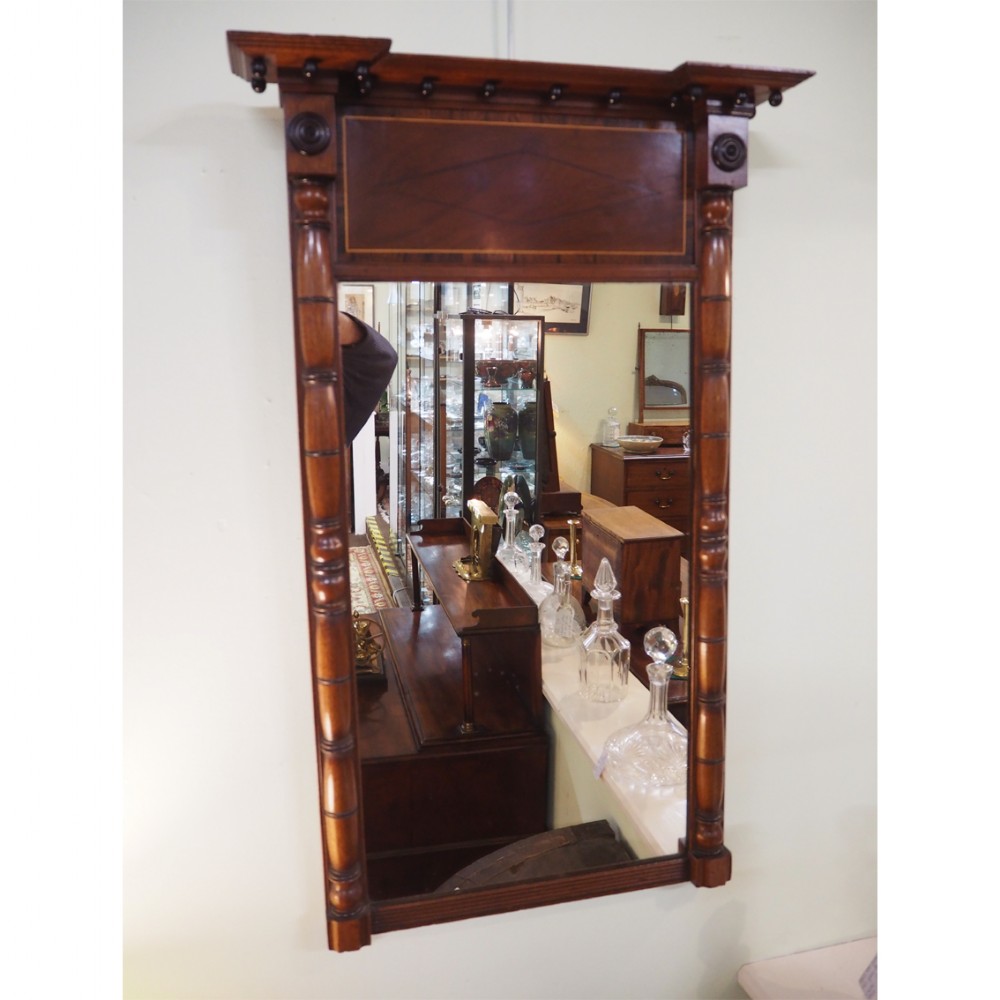 GEORGIAN MAHOGANY TALL PIER MIRROR
