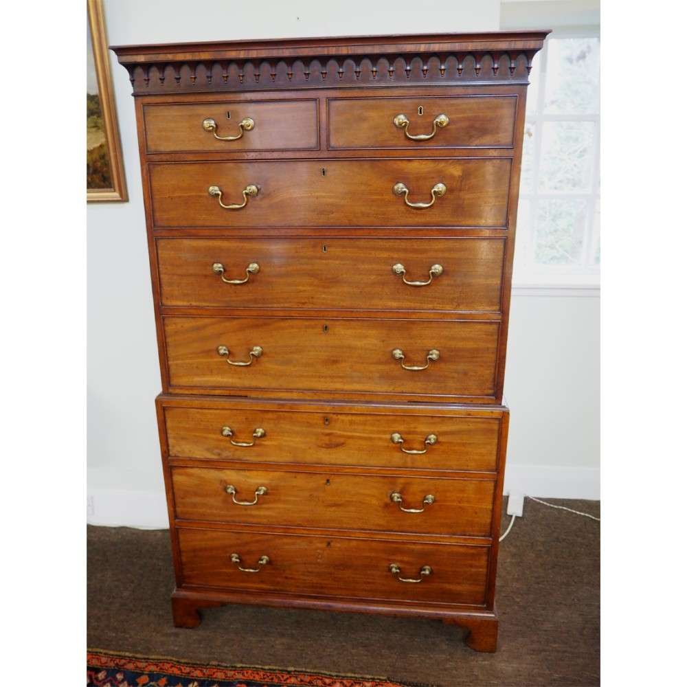 SMALL GEORGE 3rd MAHOGANY TALLBOY
