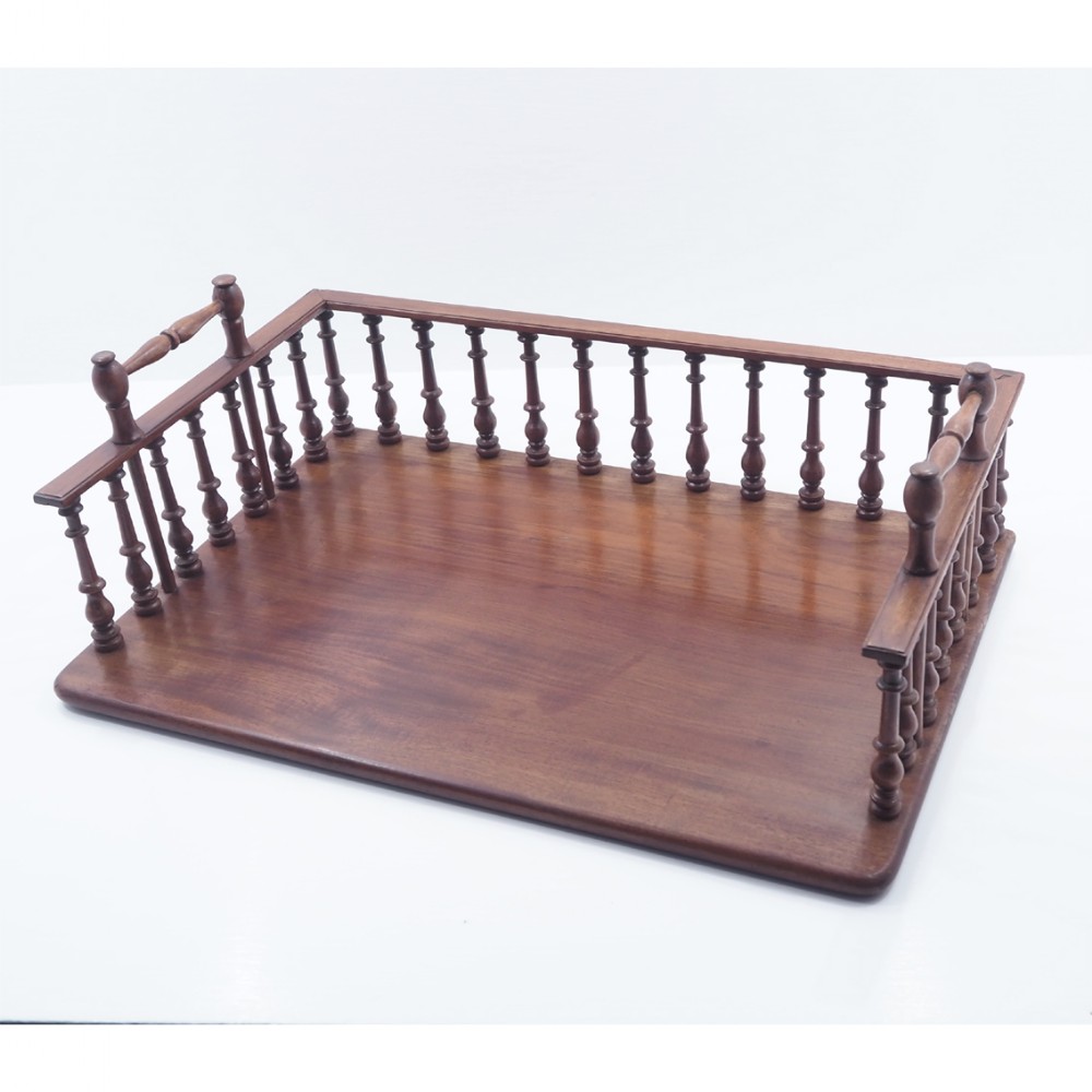 LARGE GEORGIAN MAHOGANY BOOK TRAY