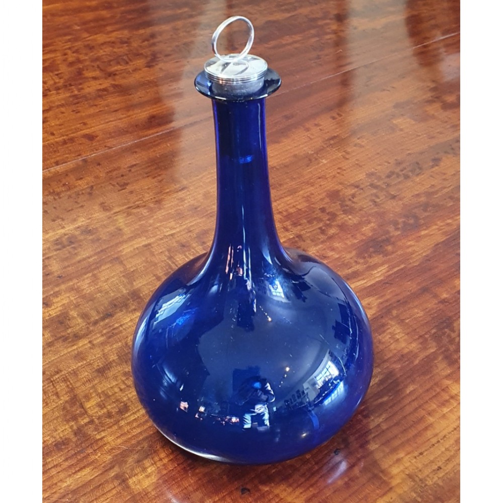 LATE 18th CENTURY BRISTOL BLUE DECANTER