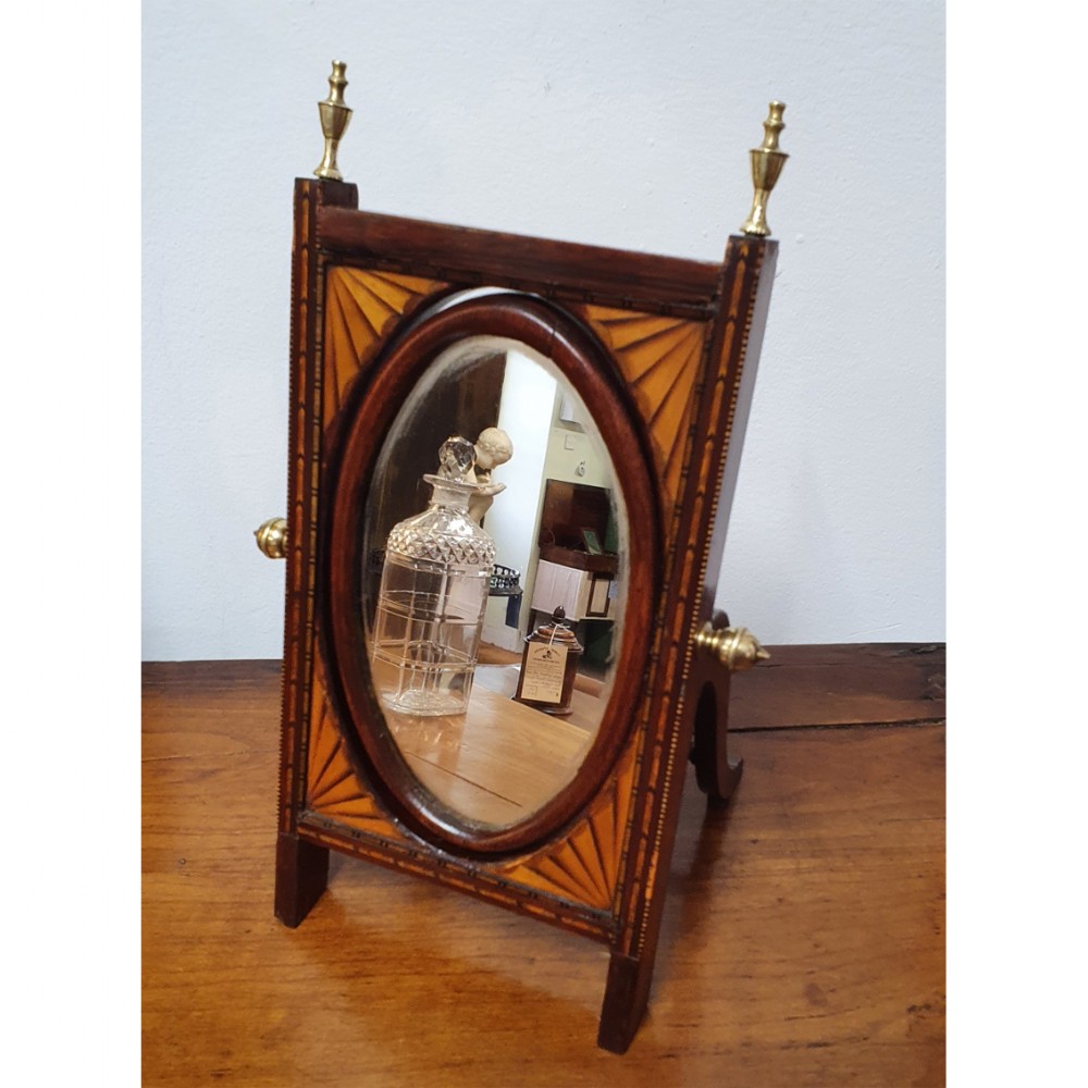 RARE MINIATURE EDWARDIAN CHEVAL MIRROR