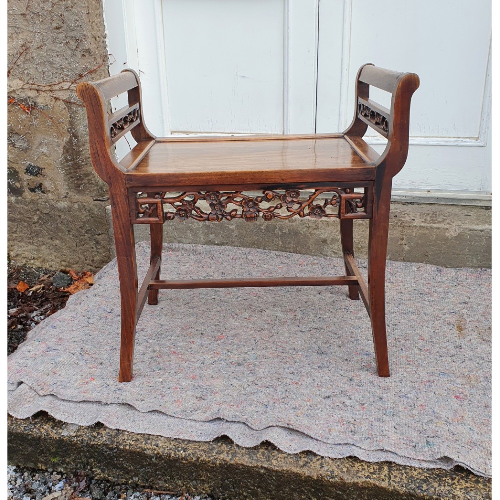 19th CENTURY CHINESE HARDWOOD WINDOW SEAT