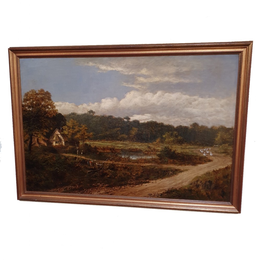 VICTORIAN OIL ON CANVASS LANDSCAPE PAINTING