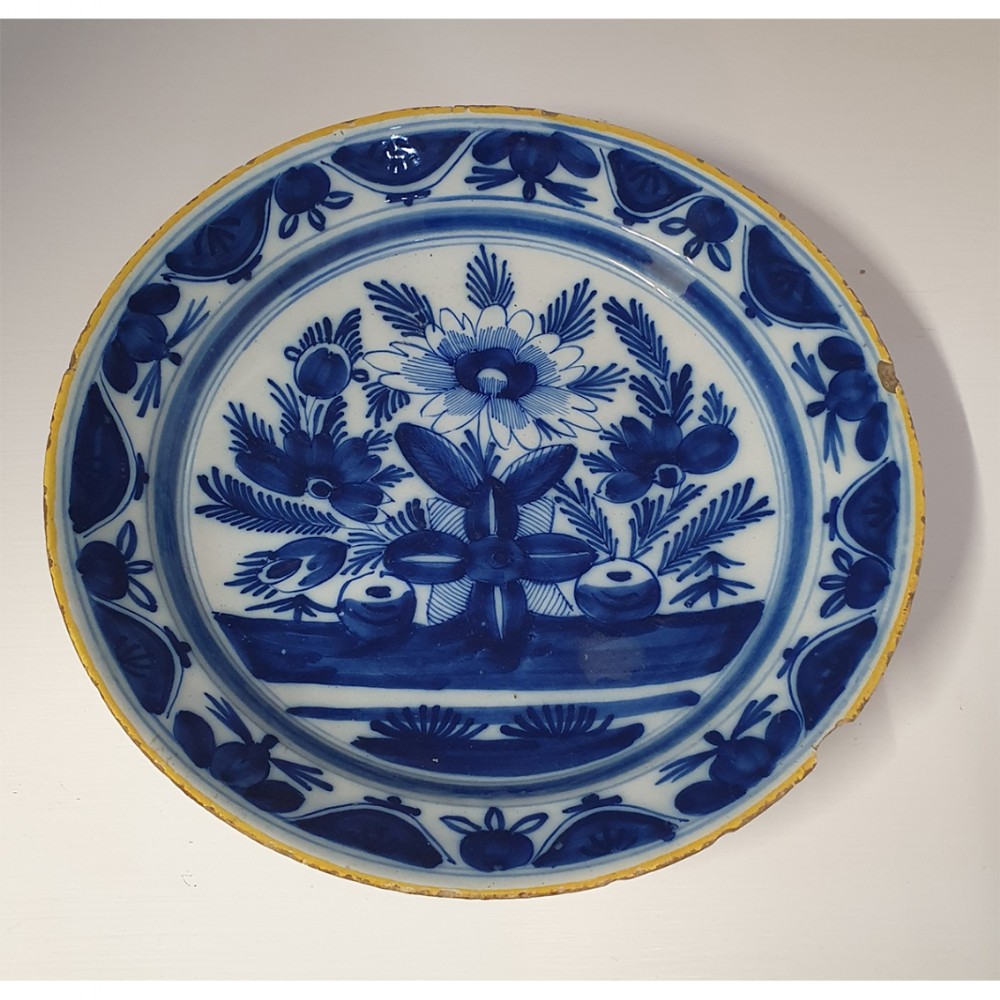 18th Century Dutch Delft Blue Charger