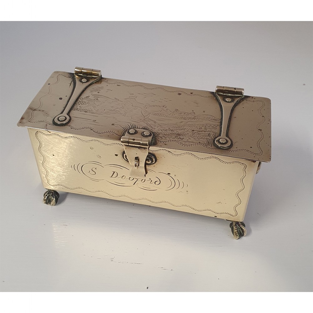 18th Century Dutch Brass Tobacco Box