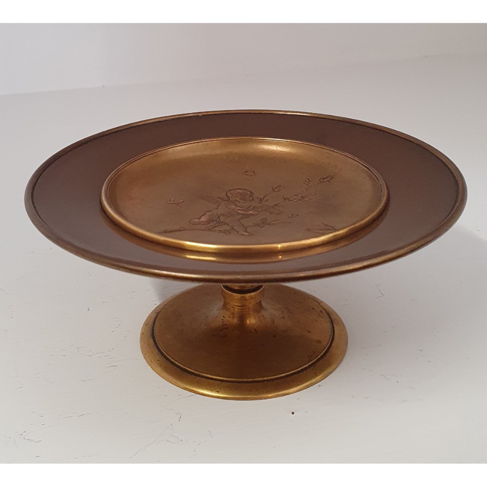 19th Century French Copper & Brass Tazza