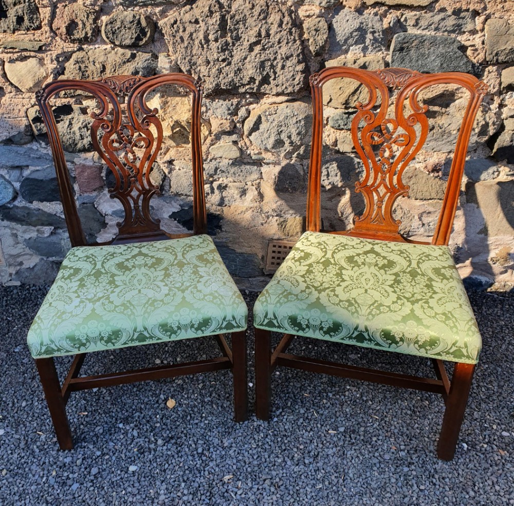 Important Pair of Chippendale Side Chairs