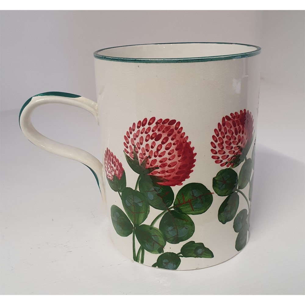 Rare Scottish Wemyss Tankard in Red Clovers
