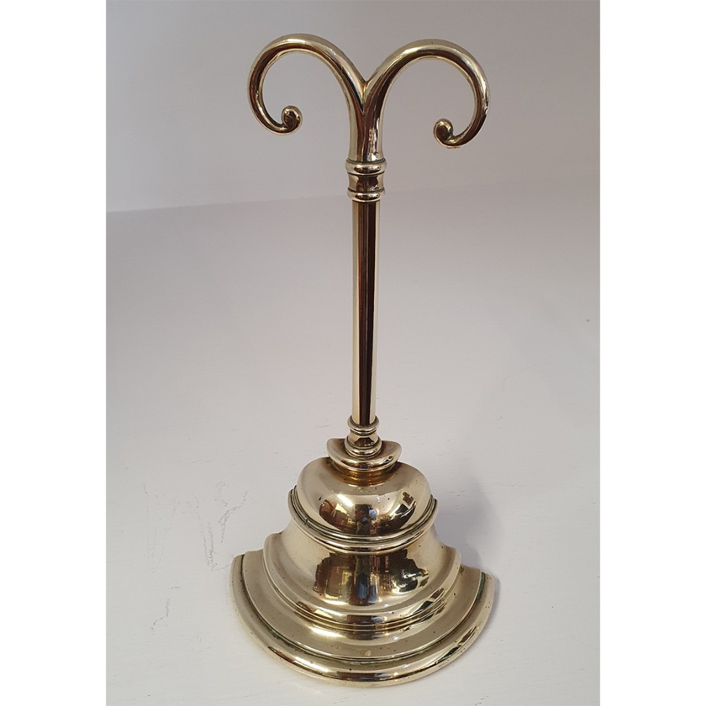 EARLY VICTORIAN BRASS DOOR STOP / PORTER