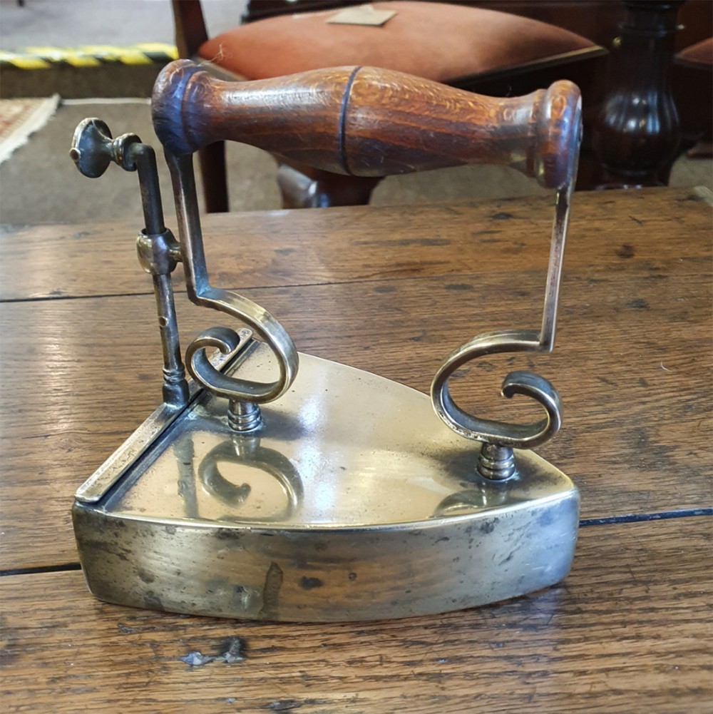 19th Century Scottish Brass Flat Iron 