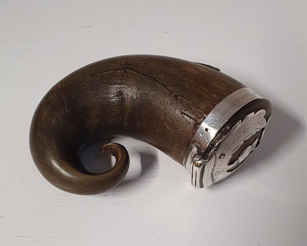 Large Size Georgian Horn Snuff Mull. 1834