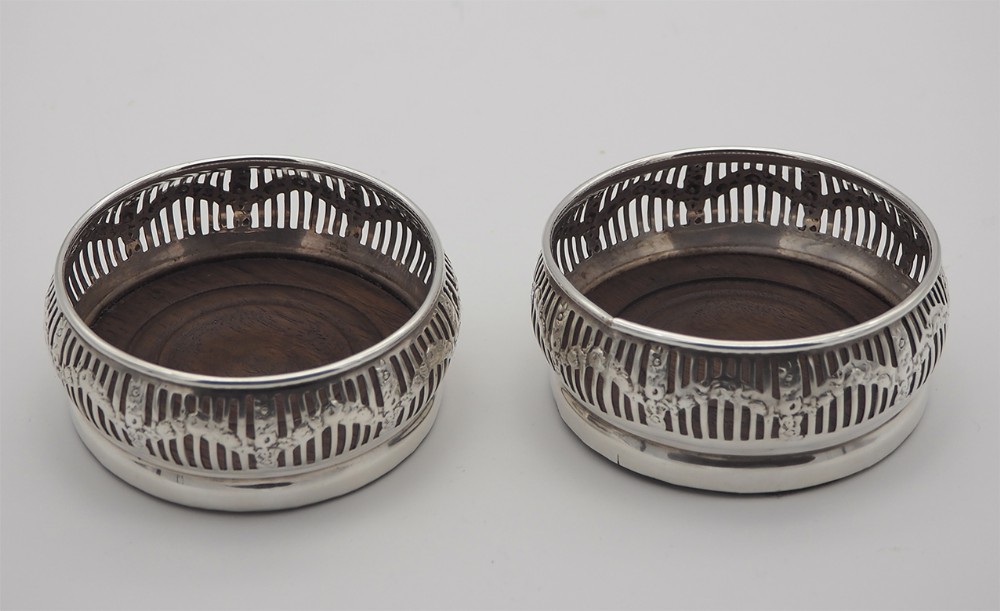 Small Pair of Silver Plated Coasters