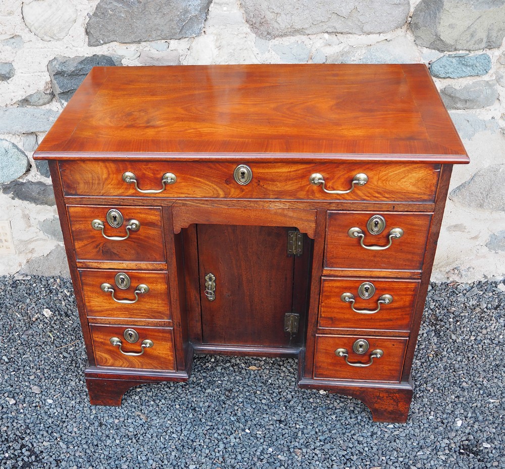 Small 18th Century Mahogany Kneehole Desk