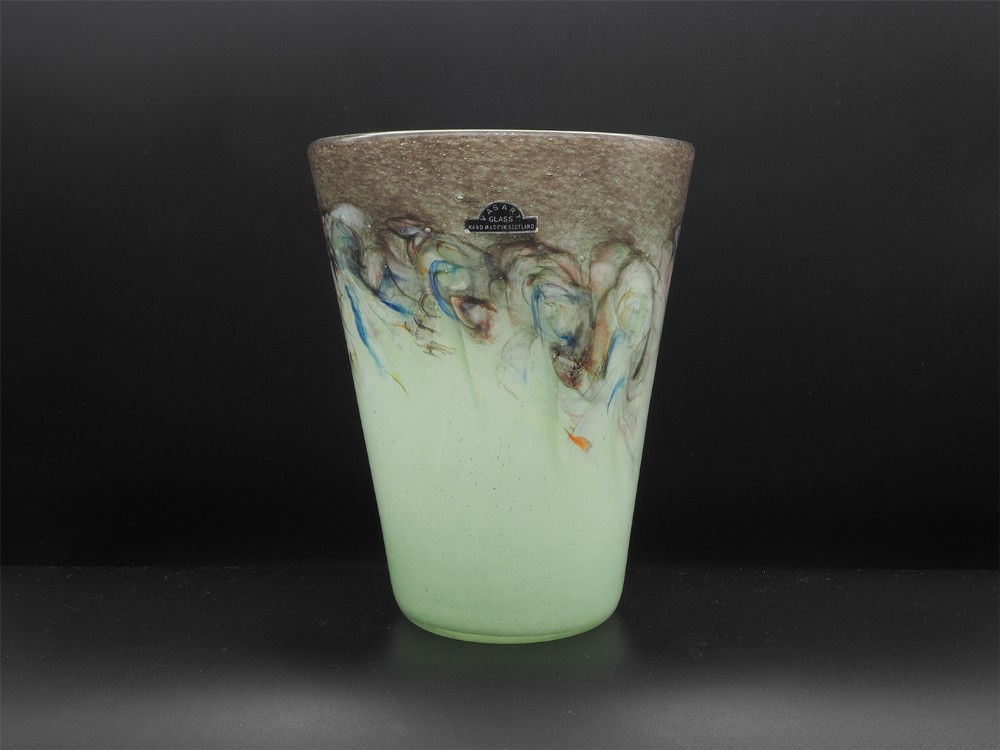Early Scottish Vasart Art Glass Vase