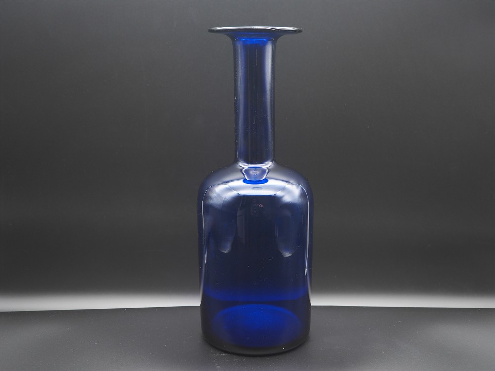 Georgian Bristol Blue Bottle Shape Decanter