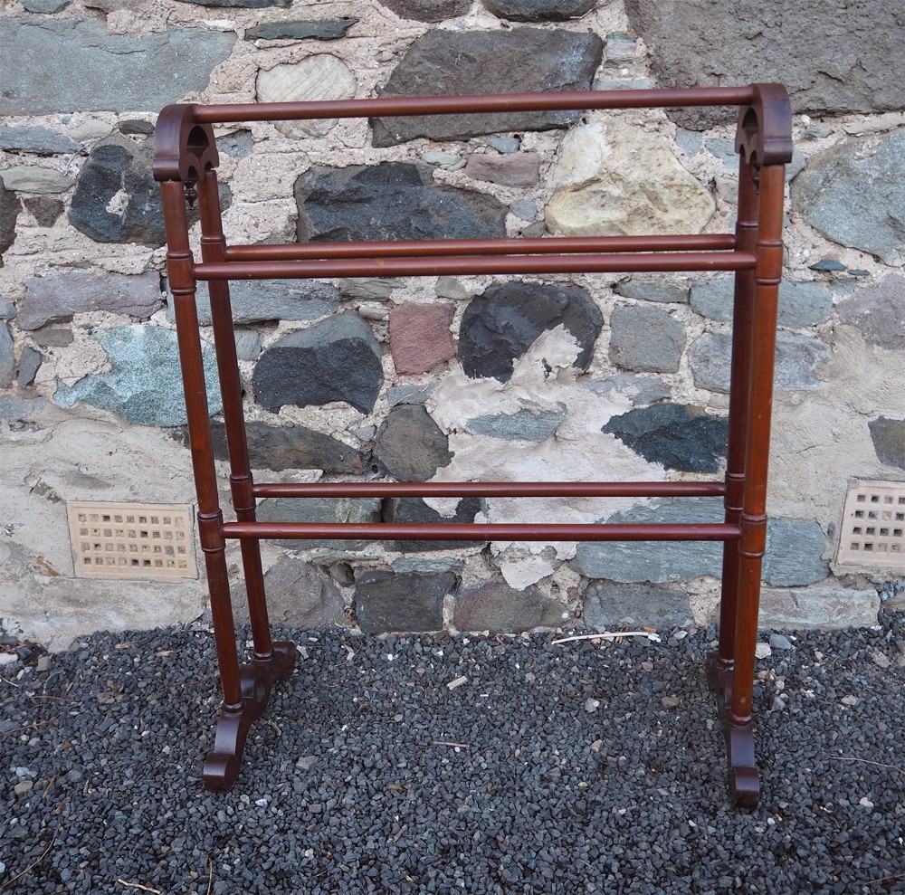 Late Victorian Mahogany Towel Rail
