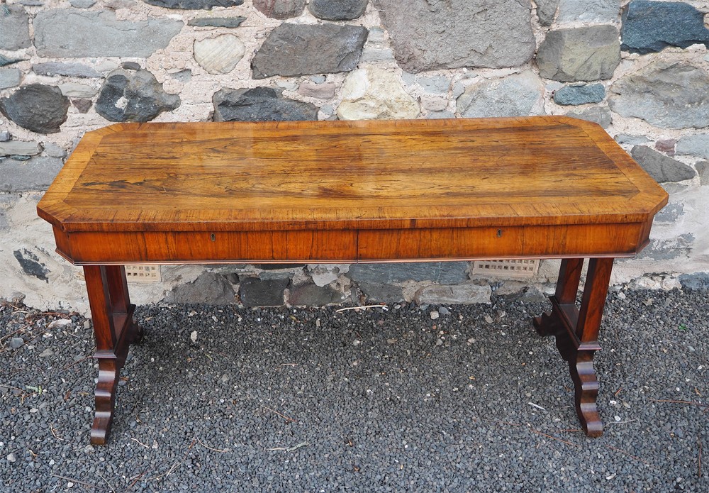 Stunning Regency Rosewood 4 Drawer Library Table