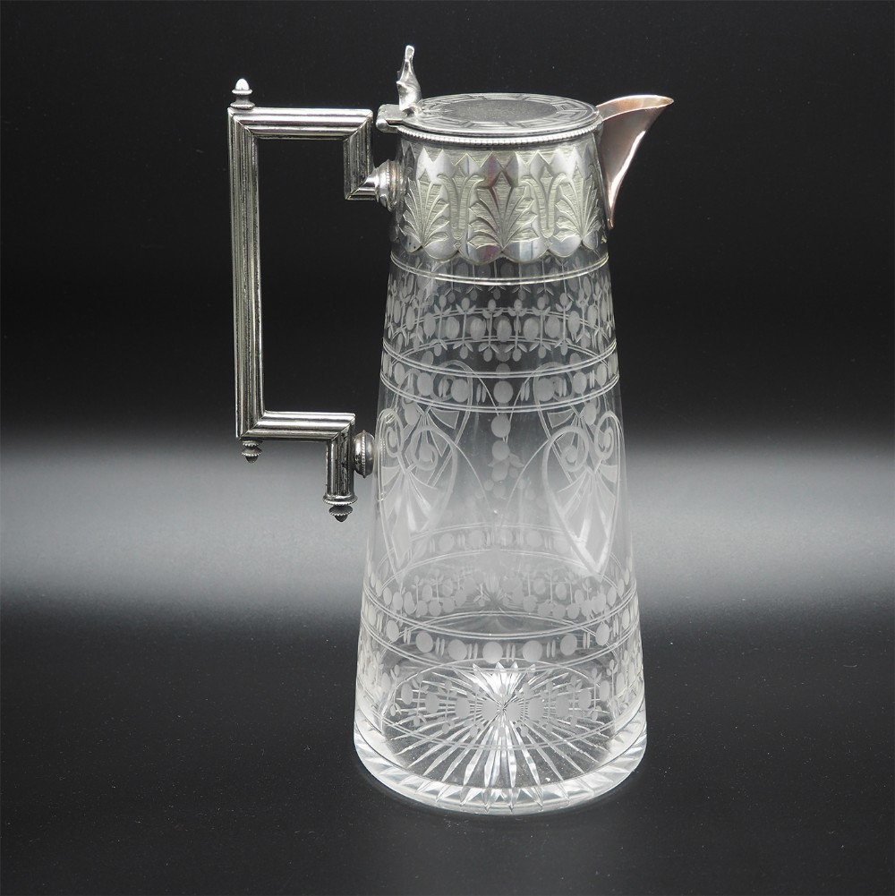 Beautiful Victorian Cut Glass Claret Jug