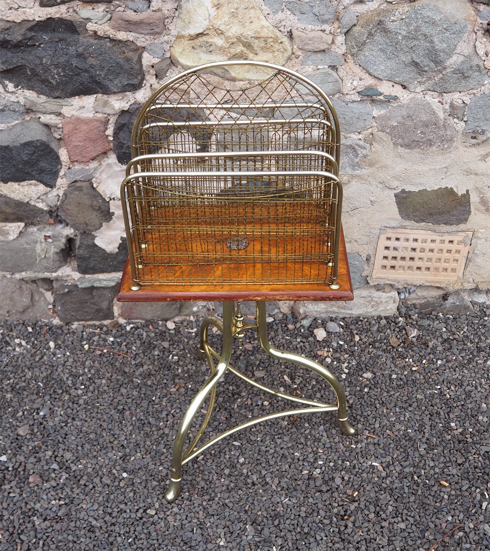 Victorian Revolving Brass Music Stand