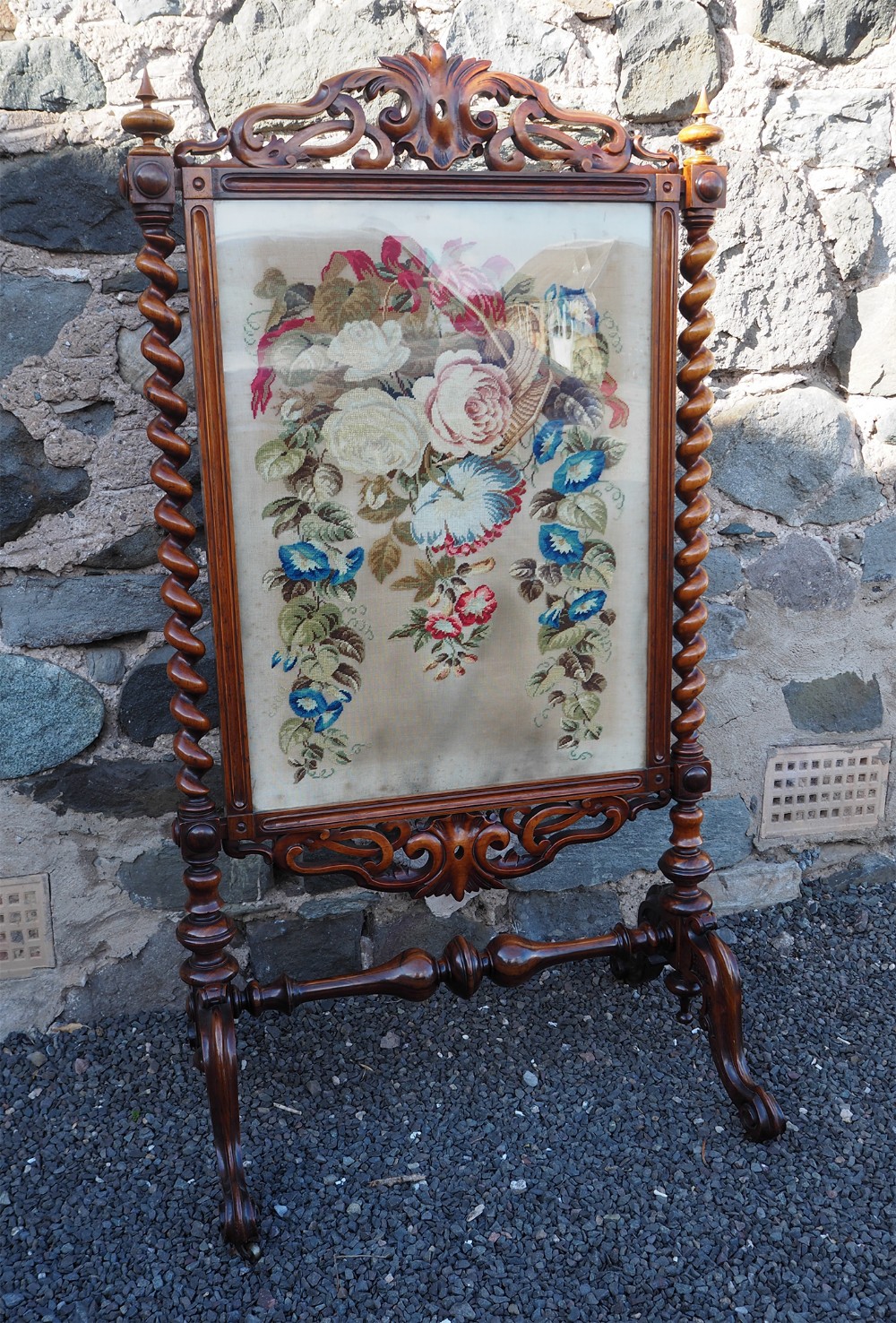 Superb William IV Rosewood Fire Screen