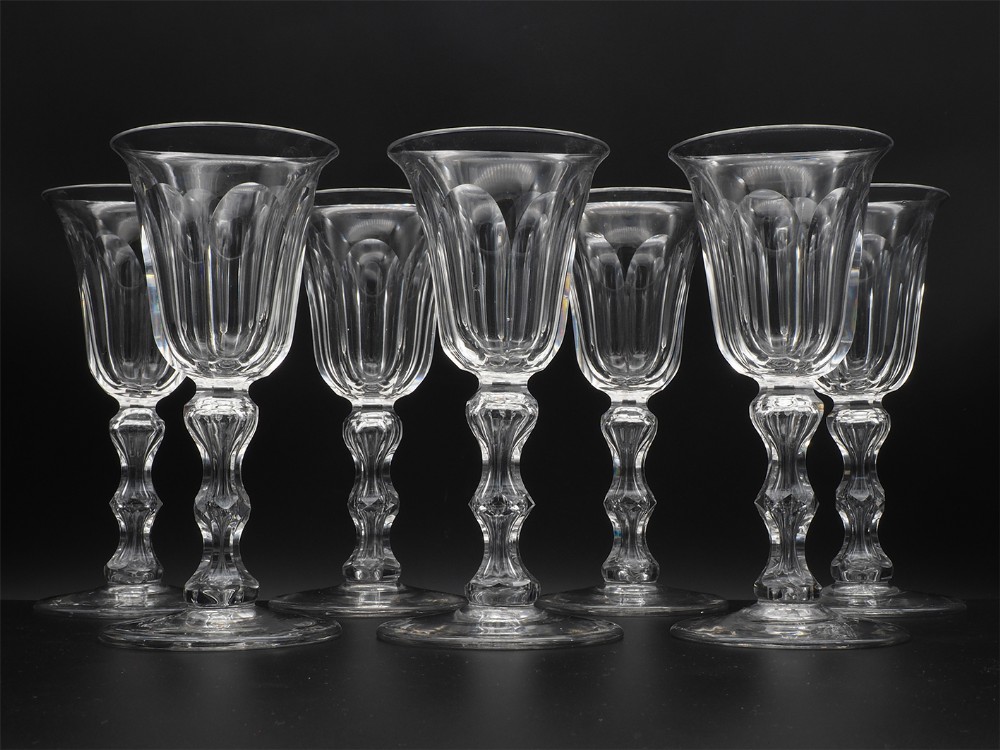 Good Set of 7 Victorian Sherry Glasses
