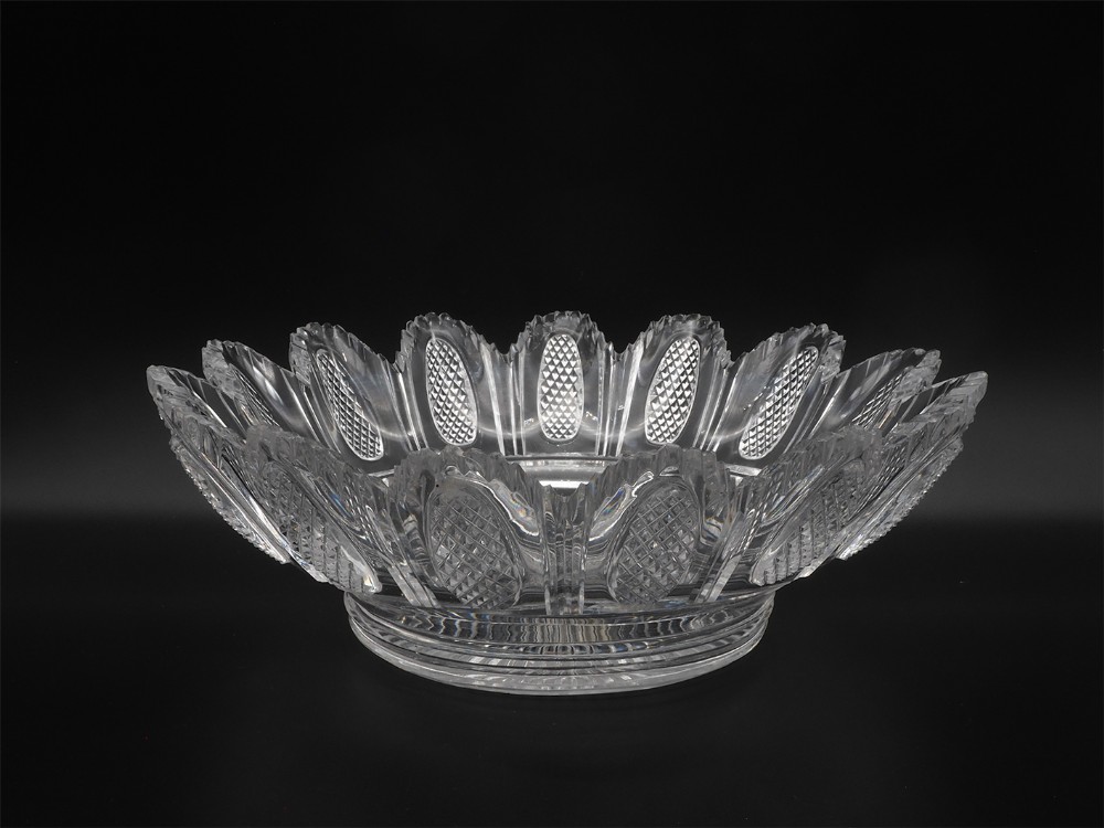 Large Regency Cut Glass Fruit Bowl