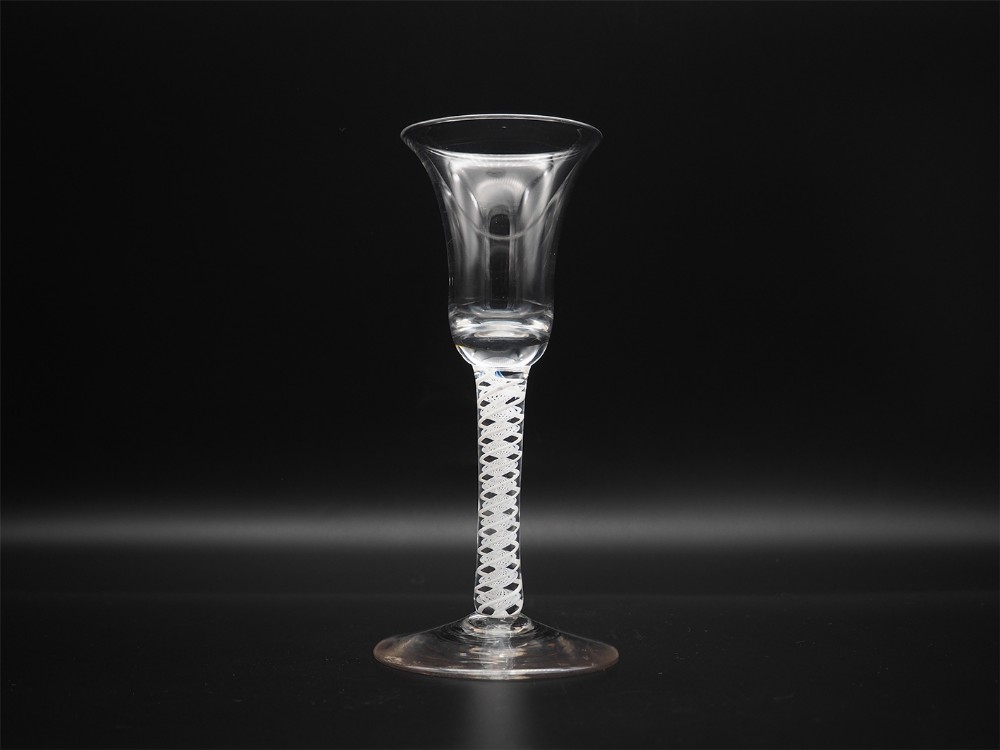 Superb 18th Century Opaque Twist Wine Glass