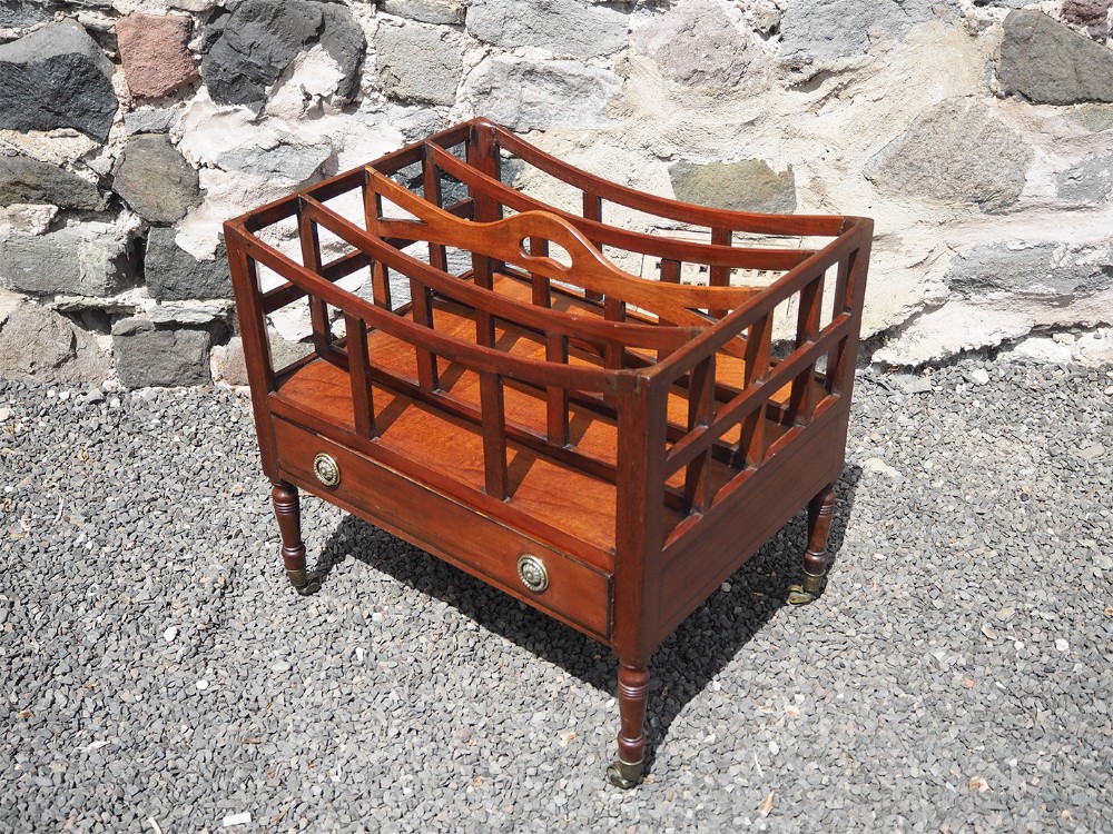 Regency Mahogany Canterbury / Magazine Holder