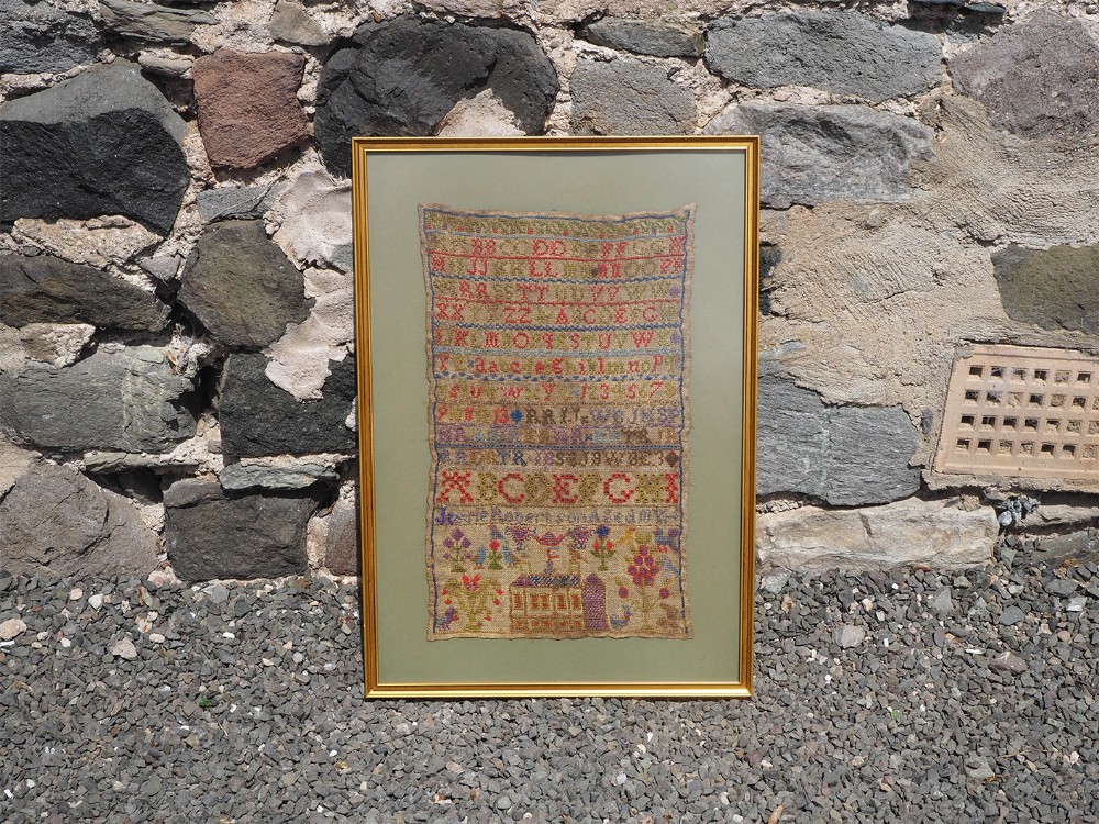 Late Georgian sampler in Modern Frame