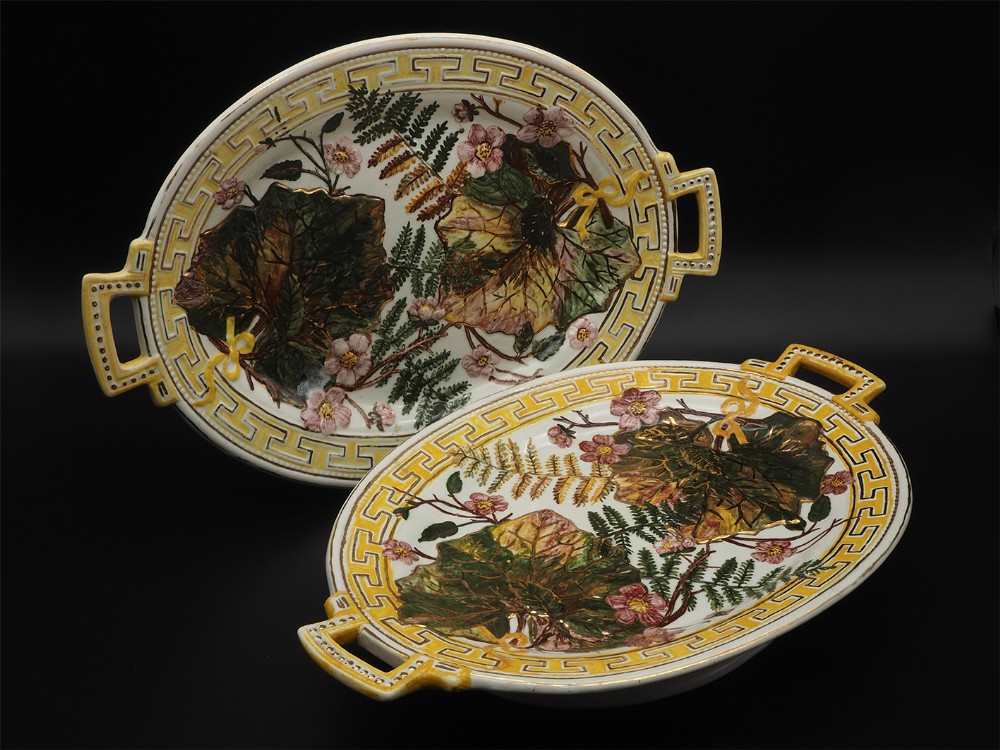 Rare Pair of Scottish Wemyss Dishes