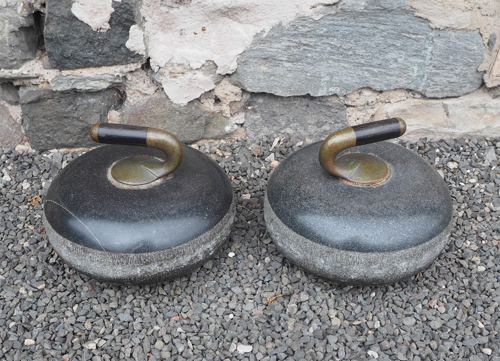 Pair of Victorian Granite Curling Stone
