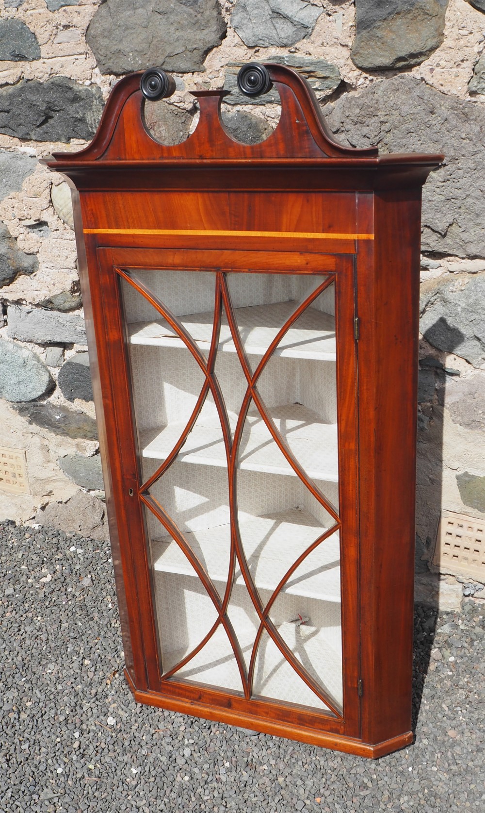 Georgian Scottish Mahogany Corner Cabinet