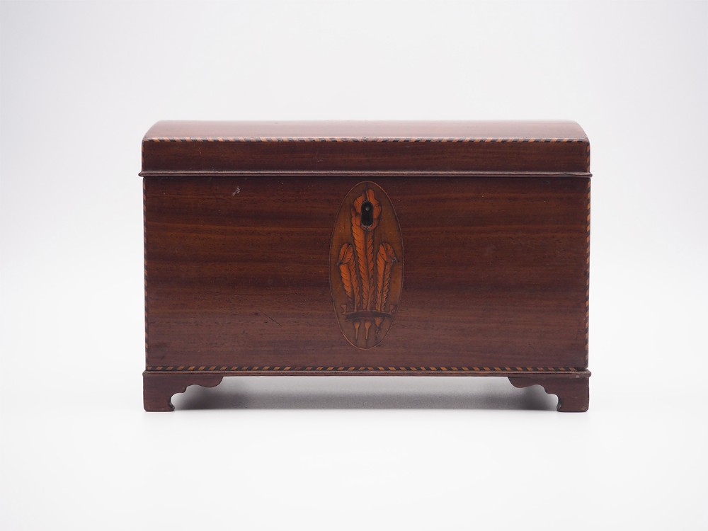 Georgian Inlaid Mahogany Dome Top Box