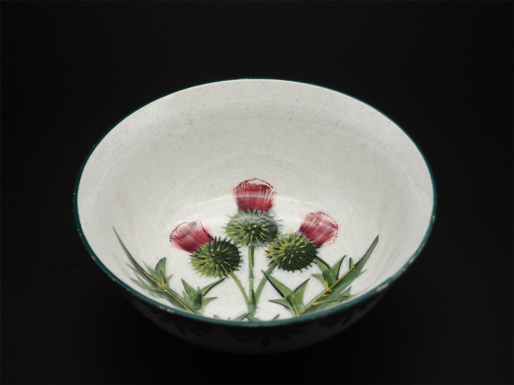 Good Early Scottish Wemyss Thistles Bowl