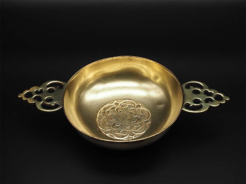 Victorian Scottish Brass Celtic Quaich