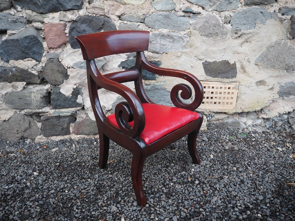 Late Regency Mahogany Childs Chair