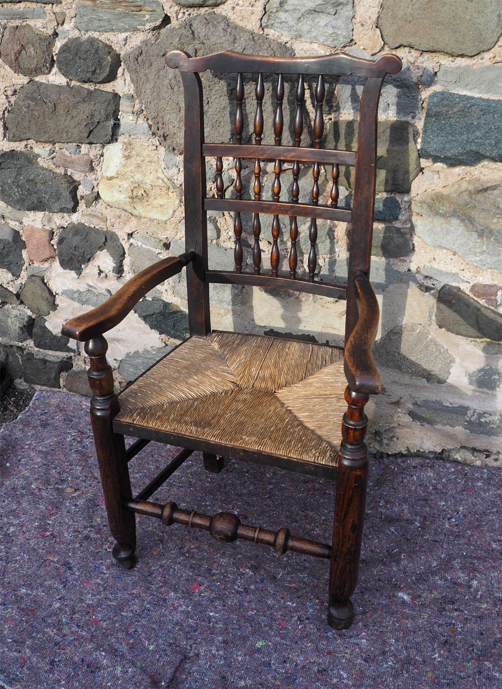 Large Lancashire Spindle Back Arm Chair