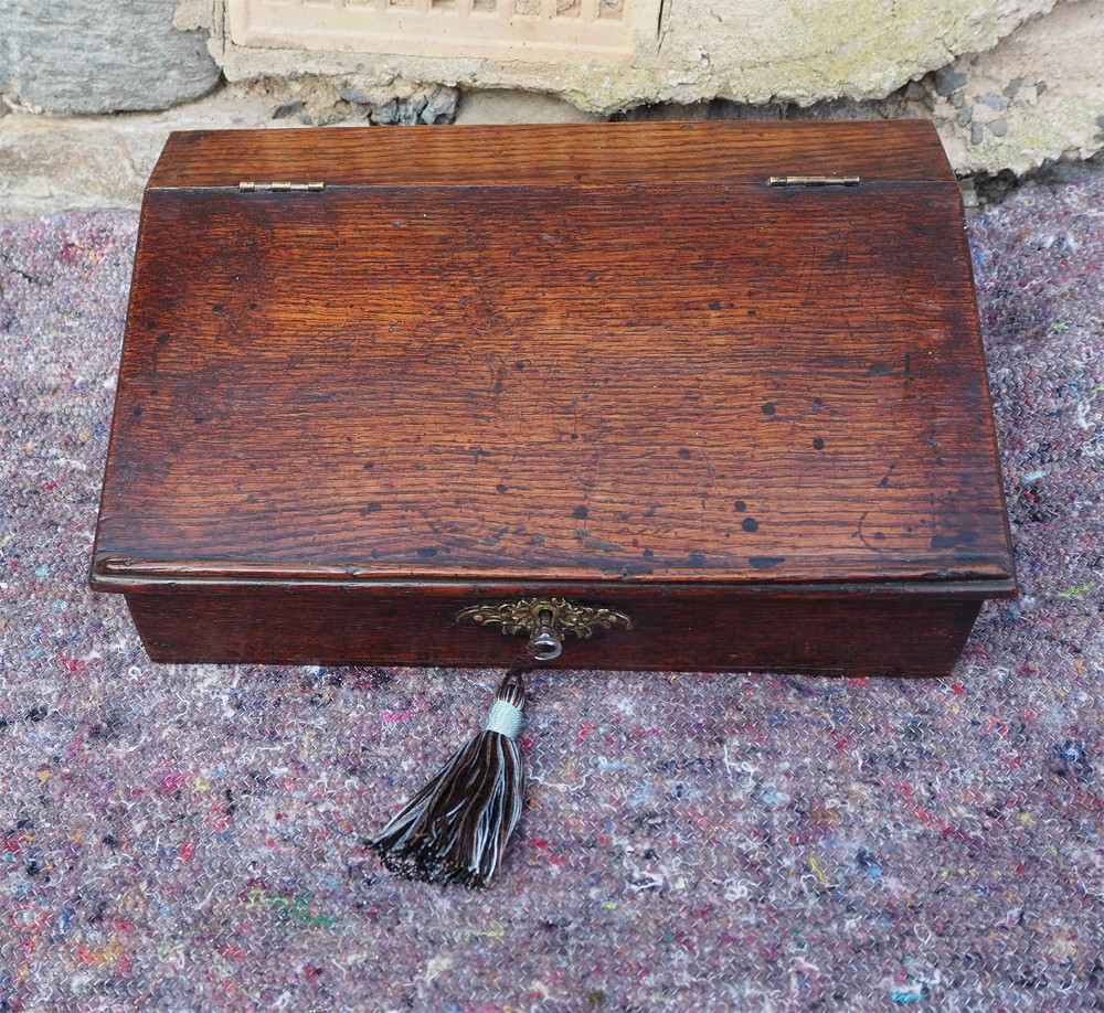 Unusual Miniature Oak Bible Box