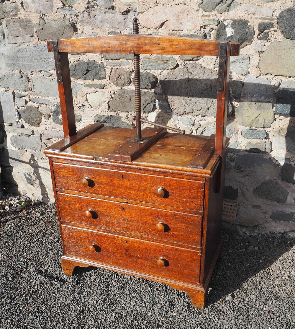 Late 18th Century Oak Bookbinders Chest