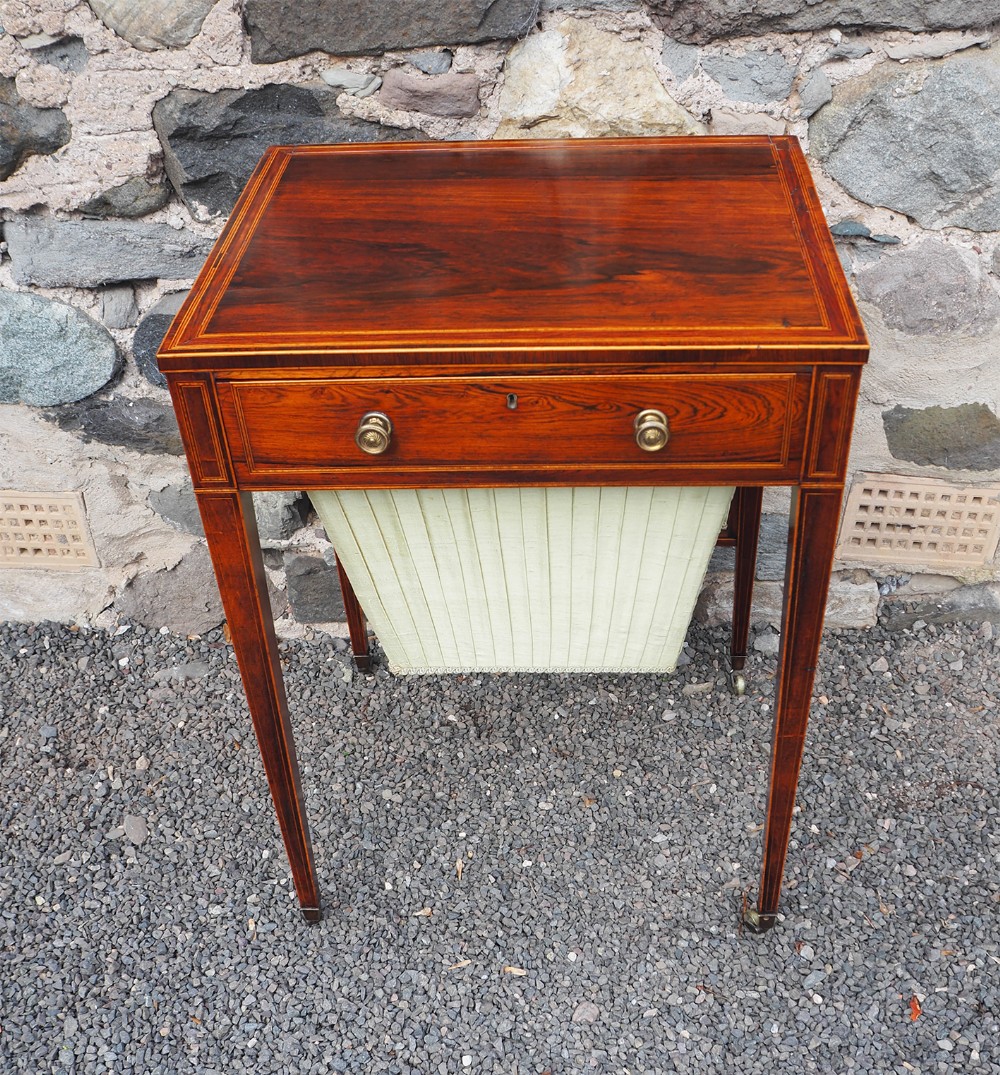 Late 18th Century Rosewood  & Inlaid Work Table