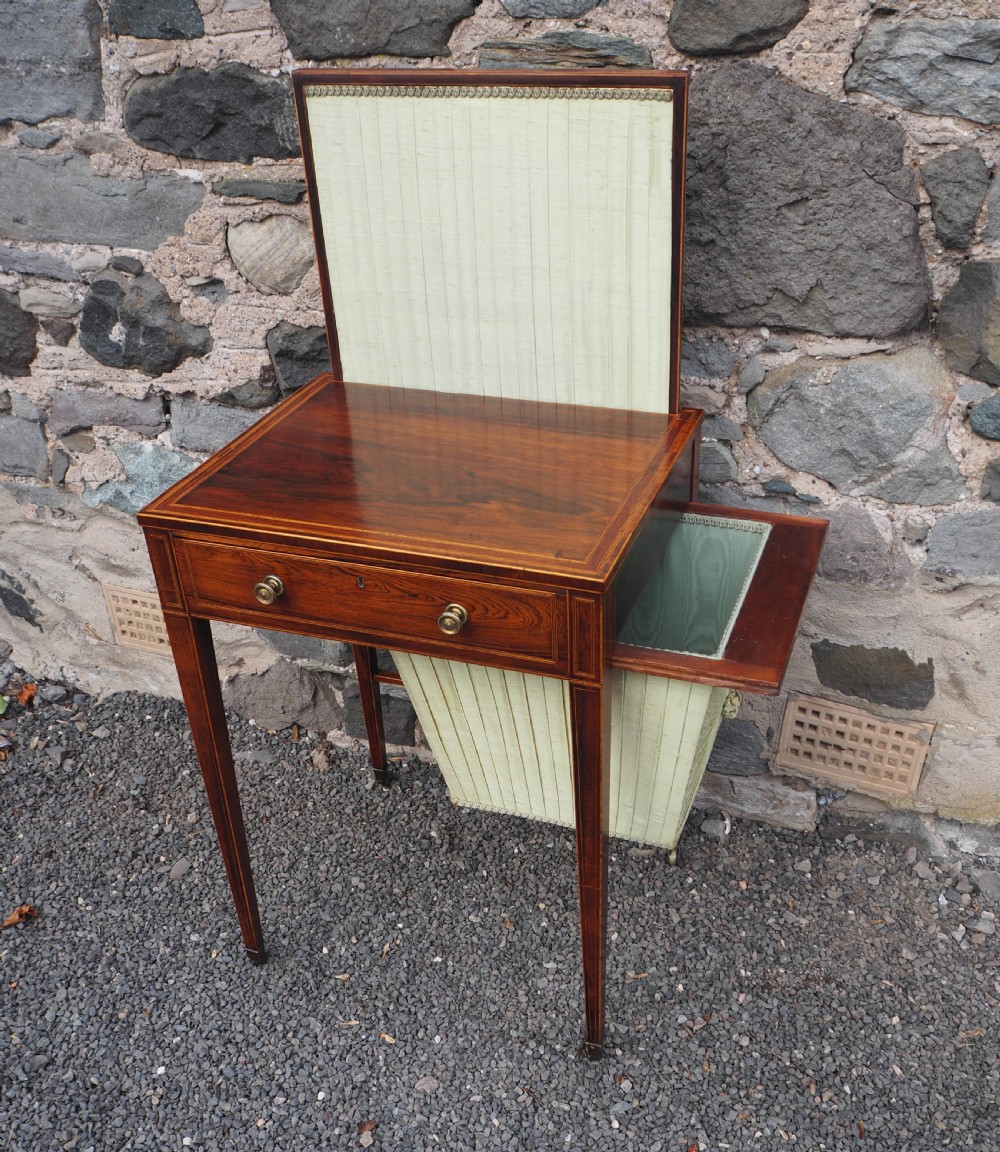 Late 18th Century Rosewood  & Inlaid Work Table View V