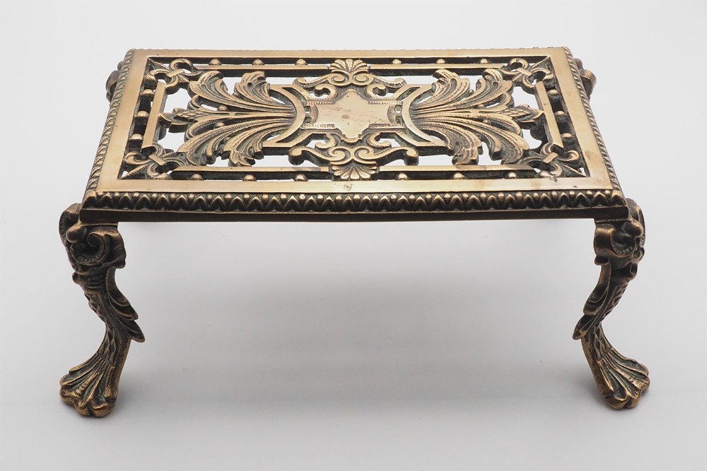 Superior Victorian Cast Brass Trivet