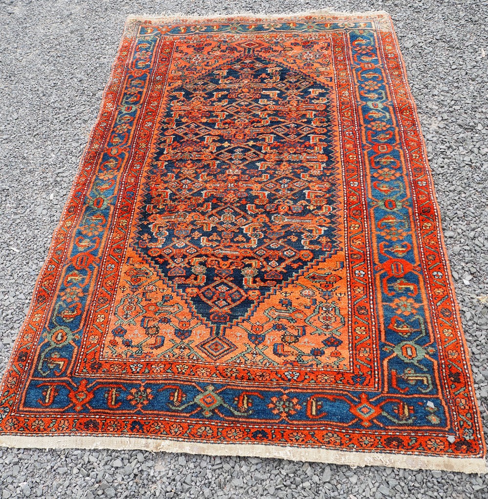 Antique Persian Hamadan Wool Rug