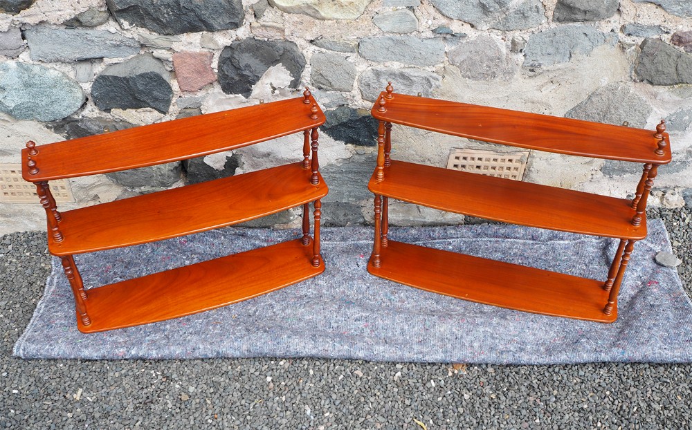 Good Pair of Georgian Style Hanging Shelves
