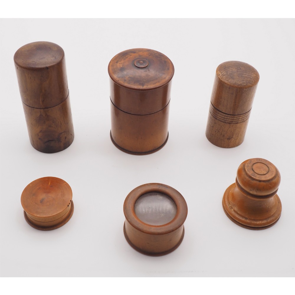 Good Selection of Treen Watch Makers Pots